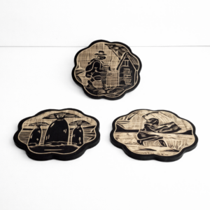 Posavaso suelto de madera