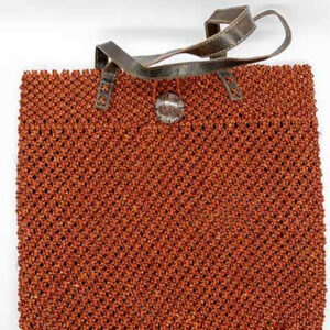Bolso liso rafia trenzada tonos marrones