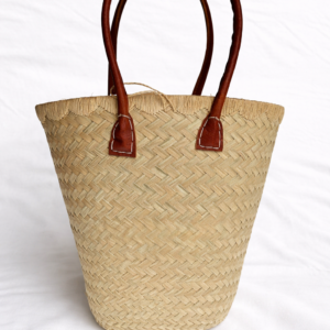 Cesto rafia natural asas