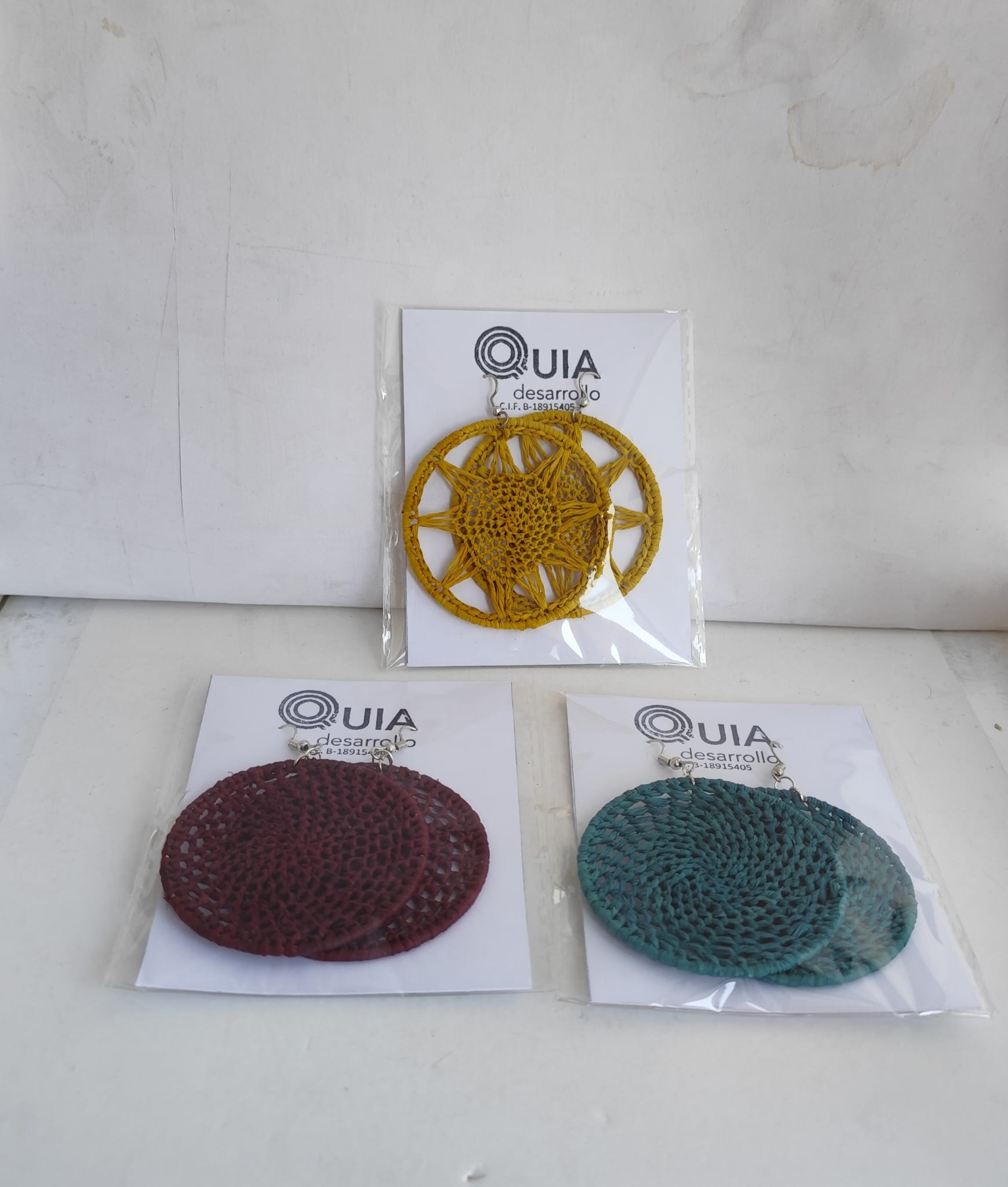 Pendientes tupidos rafia - Imagen 2